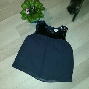 Loft Sequin Sleeveless Blouse